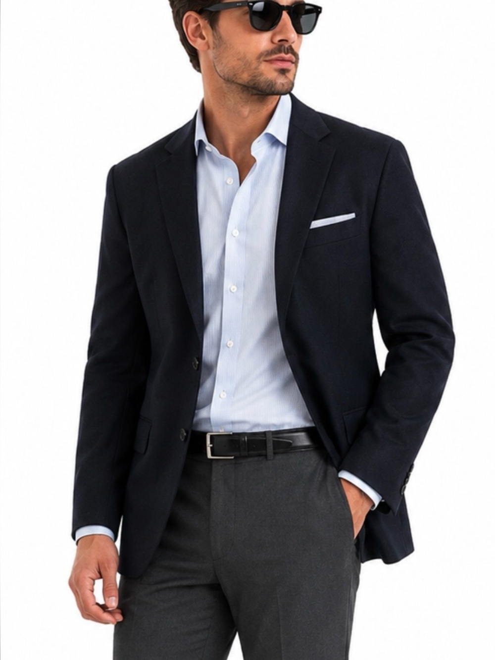 BELLISSIMO Men's Black Blazer Size 44 NWT